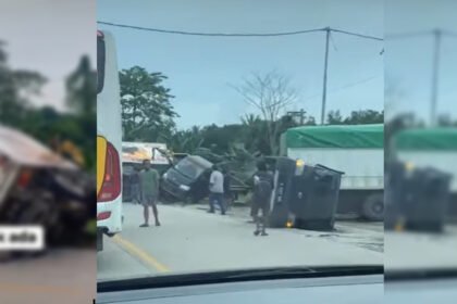 Kecelakaan beruntun di Bontang.