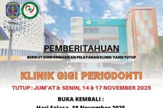 Pemberitahuan Klinik Gigi Periodonti RSUD Bontang Hentikan Layanan Sementara, Buka Lagi 18 November