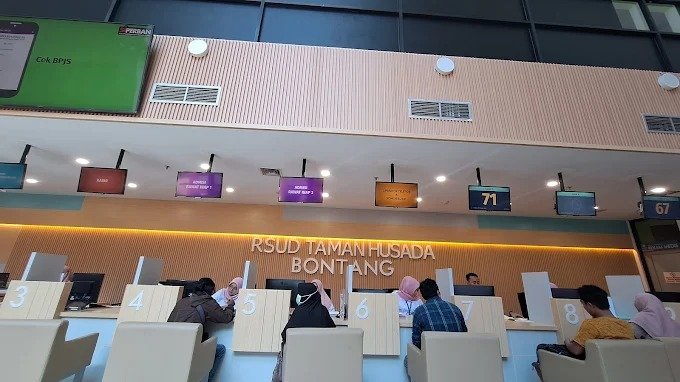 Ruang pendaftaran RSUD Taman Husada Bontang.