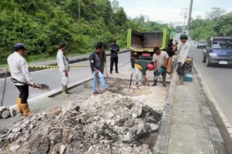 Perbaikan Jalan Cipto Mangunkusumo Bontang.