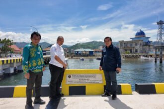 Wawali Bontang AH saat berkunjung ke Pelabuhan Mamuju pastikan rute kapal laut (Ist).