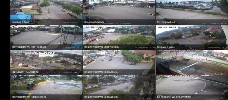 Tangkapan layar CCTV Bontang.