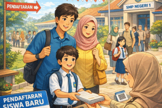 ilustrasi pendaftaran siswa baru. (istimewa)