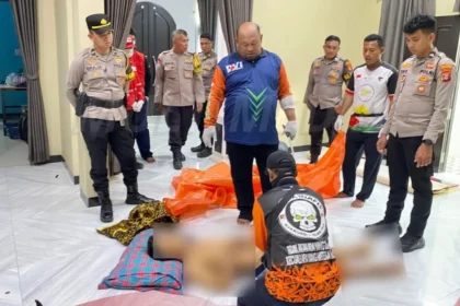 penemuan tukang bangunan meninggal saat bekerja di Loa janan samarinda. (istimewa)