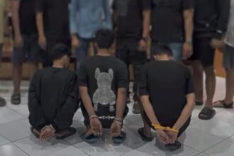 Tiga pelaku penganiayaan di Bukit Kusnodo ditangkap polisi.