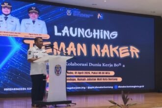 peluncuran aplikasi teman naker Bontang. (istimewa)