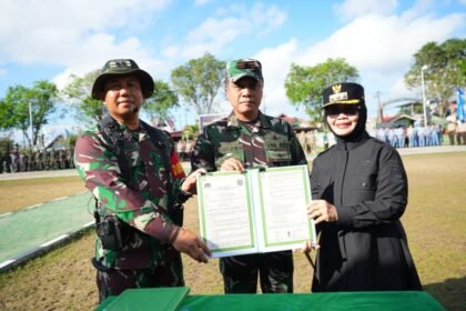 Danrem 091/ASN dan Walikota Bontang Resmi Tutup TMMD Ke-128 di Bontang . (istimewa)