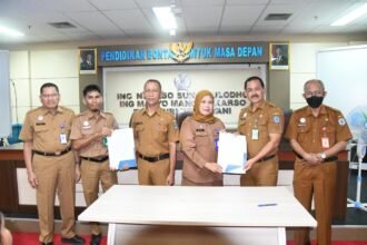 Serah Terima Jabatan di lingkungan Disdikbud Kota Bontang. (istimewa)