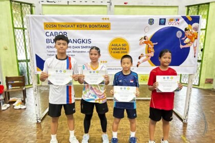 4 Atlet SD dan SMP kategori putra-putri yang akan berlaga di tingkat provinsi Kaltim. (istimewa)