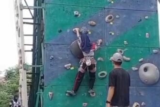 Lomba panjat tebing O2SN tingkat Kota Bontang