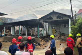 Kebakaran di RT 19 Bontang Baru berhasil dipadamkan. (istimewa)