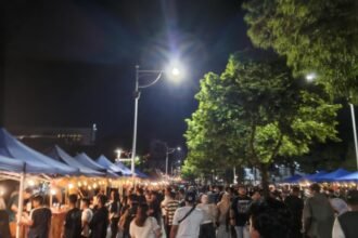 Aktivitas car free night di jalan kusuma bangsa samarinda. (istimewa)