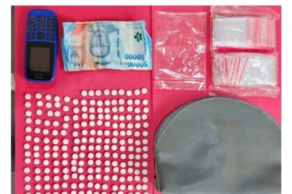 Barang bukti pil Double LL yang diamankan polisi. (Ist)