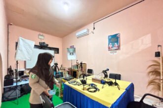 Ruang podcast SDN 001 Bontang Selatan.