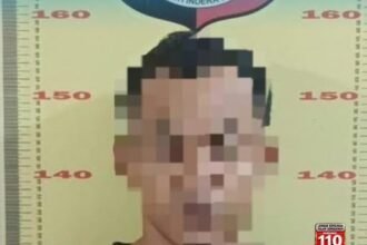 Pria di kota Bangun diamankan polisi usai diciduk membawa 4 poket sabu.