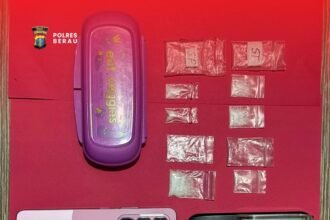 barang bukti yang diamankan polres berau. (istimewa)