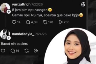 tangkapan layar komentar dokter RSUD IA Moeis yang viral di media sosial.
