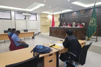 proses persidangan di pengadilan negeri sangatta. (istimewa)