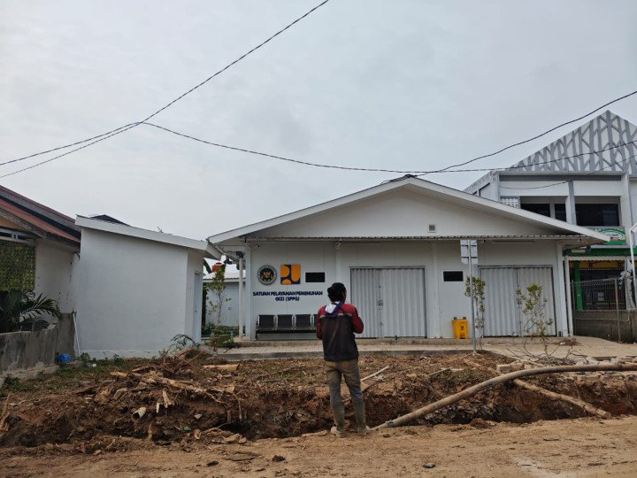 Fasilitas dapur SPPG yang dibangun di lahan Pemkot Bontang mangkrak. (istimewa)