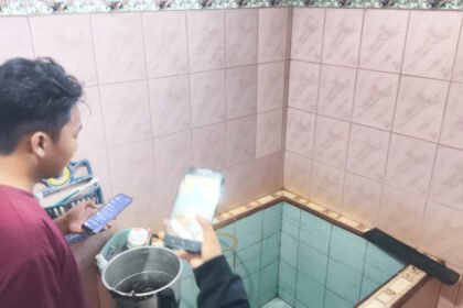 Warga Bontang Barat keluhkan distribusi air tidak lancar selama dua pekan. (istimewa)