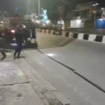 aksi pencurian kabel di Jalan Hasan Basri. (istimewa)