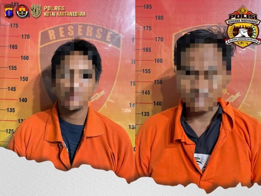 dua tersangka diamankan polisi. (istimewa)