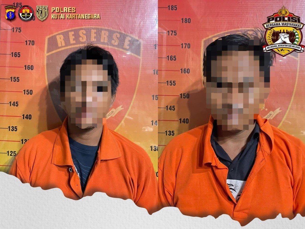 dua tersangka diamankan polisi. (istimewa)