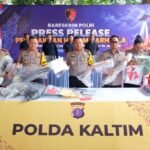 press release penegakan hukum karhutla Ditreskrimsus Polda Kaltim bersama Polres dan Polresta jajaran, Kamis (29/10/2026). (istimewa)