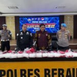 Polres Berau menunjukkan Barang Bukti 15kg narkotika jenis Sabu dalam Konferensi pers. (istimewa)
