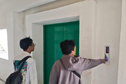 lift di Pasar Rawa Indah yang kini diselidiki penyidik dari Kejaksaan Negeri Bontang. (istimewa)